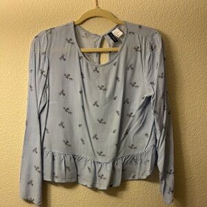 Women's Blue Striped Top